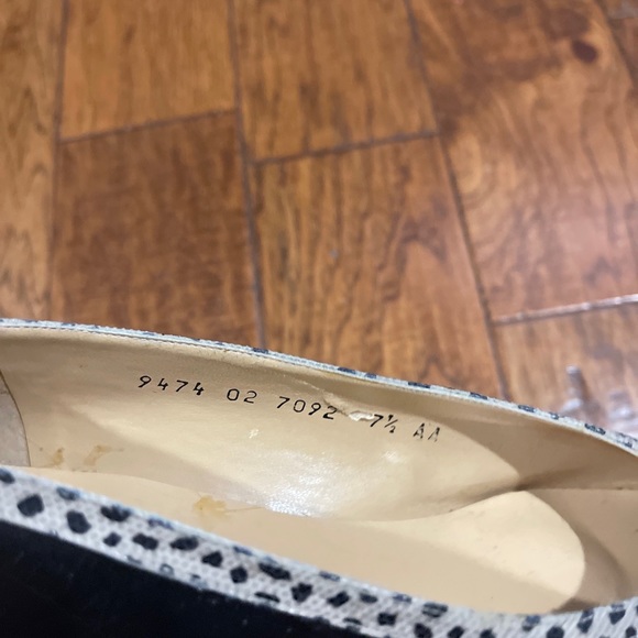 Coup d’etat Vintage Heels Black Cheetah Size 7.5 AA Narrow Round Toe Wanton2 EUC - Picture 7 of 16
